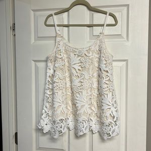 Cabi lined lace blouse